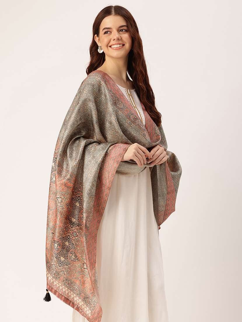 sangam prints multi color cotton printed traditional tassel dupatta - 21395444 - Standard Image - 2