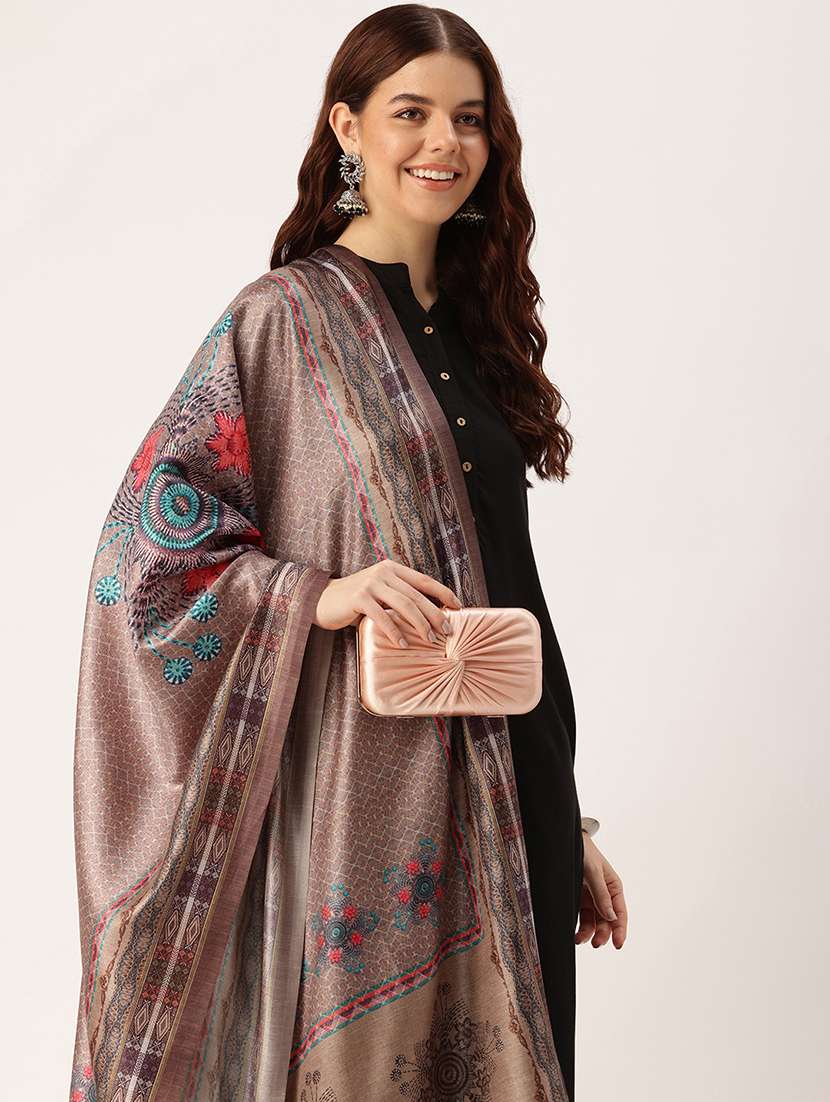 women multi color printed dupatta - 21395448 -  Standard Image - 2