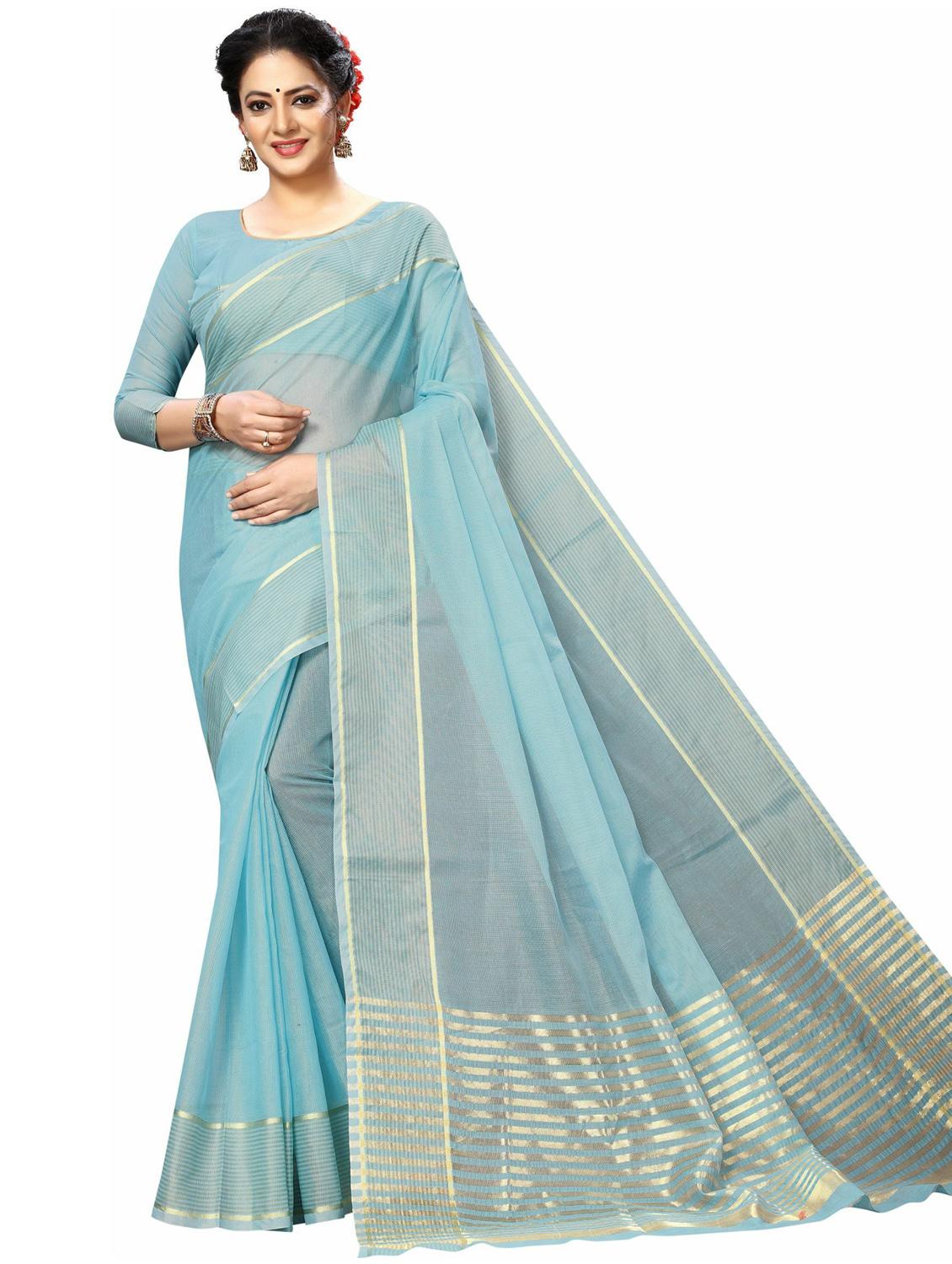 pack of 2 casual wear sarees with blouse - 21395857 - Standard Image - 2