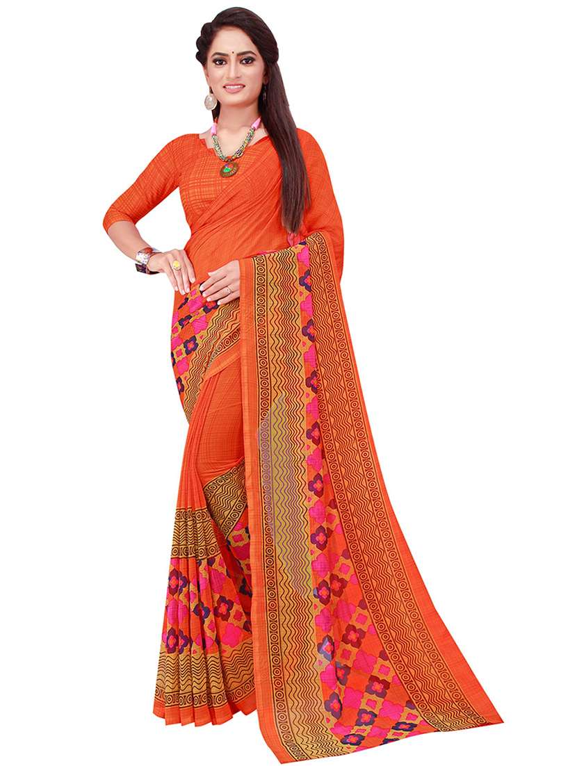 women pack of 2 printed saree with blouse - 21396882 -  Standard Image - 2