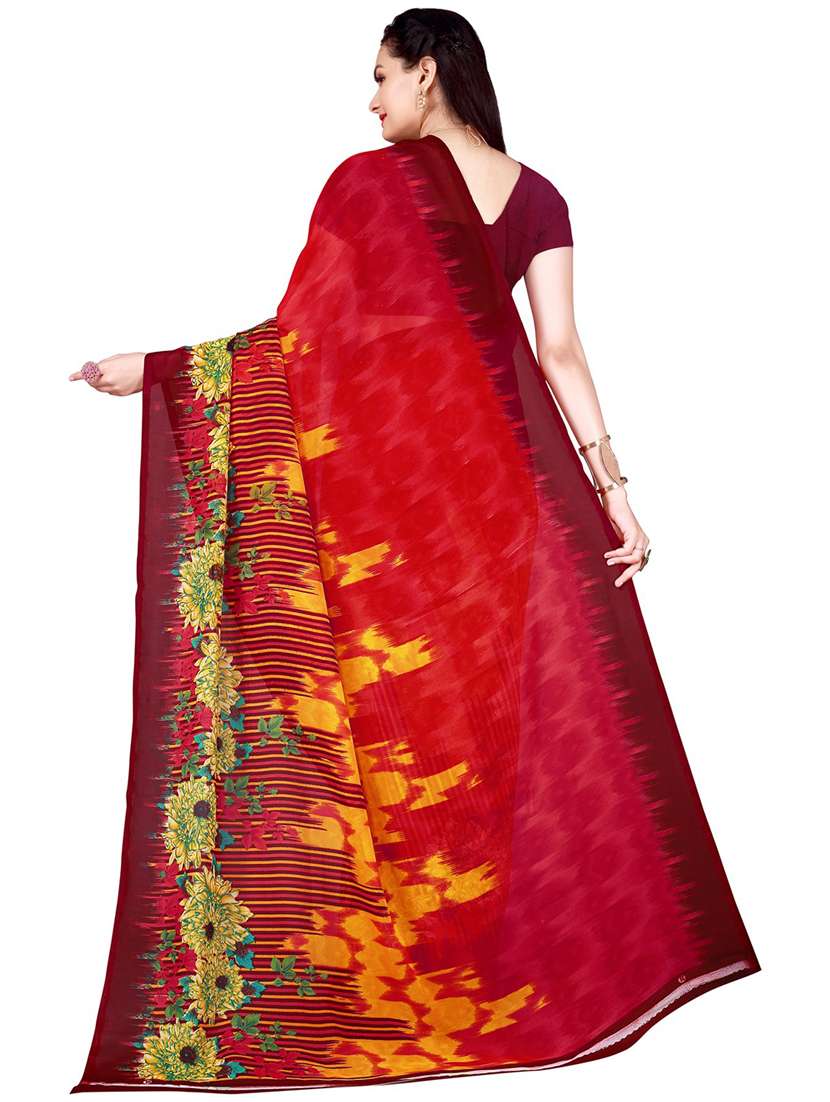 pack of 2 printed saree with blouse - 21396923 -  Standard Image - 2