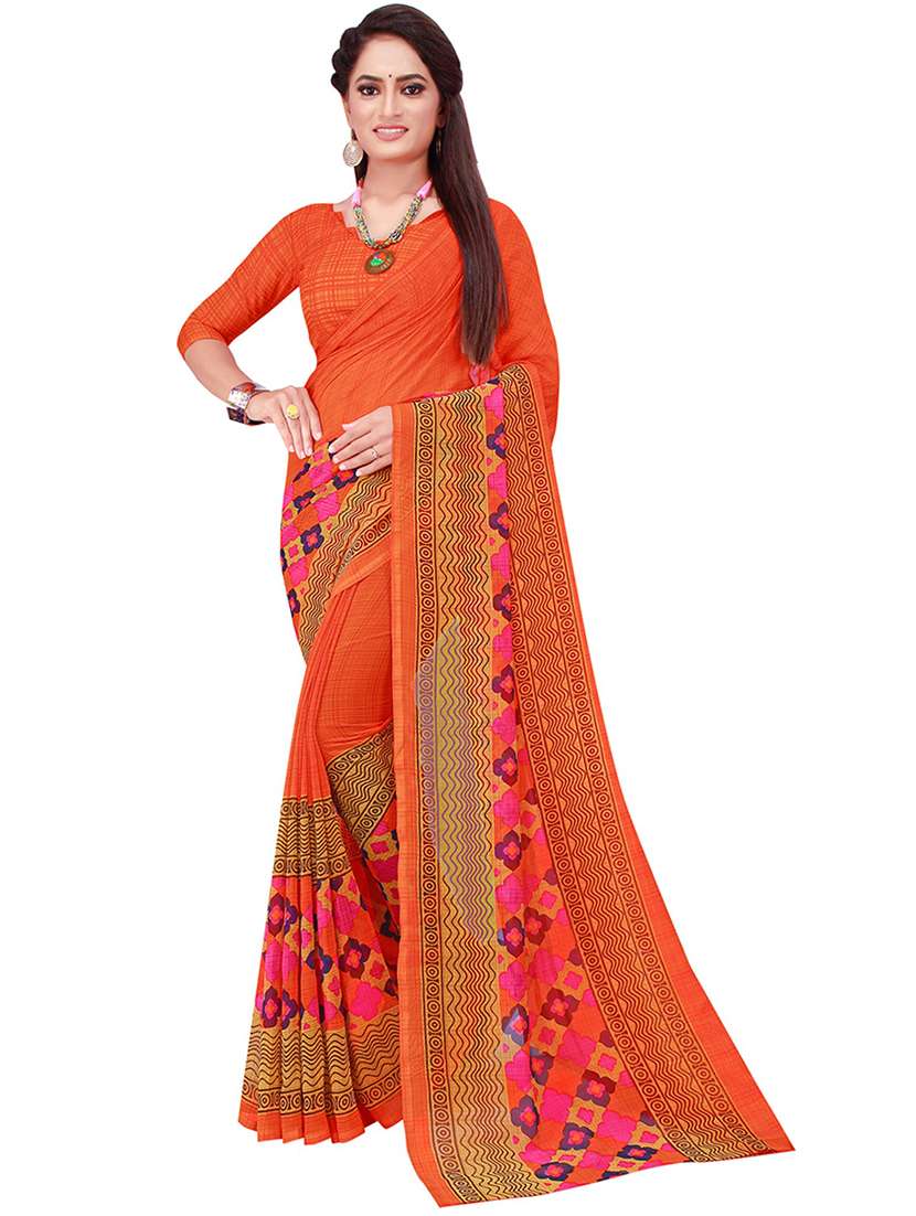 pack of 2 printed saree with blouse - 21396929 -  Standard Image - 2