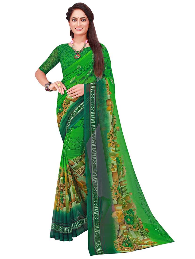 pack of 2 printed saree with blouse - 21396946 -  Standard Image - 2