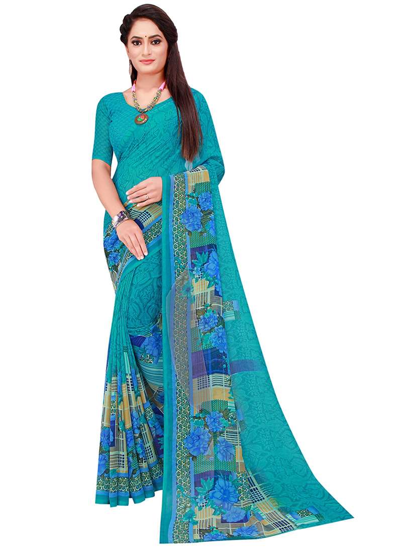 pack of 2 printed saree with blouse - 21396964 -  Standard Image - 2