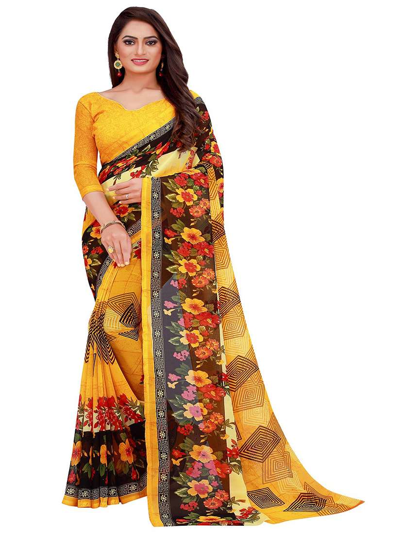pack of 2 printed saree with blouse - 21397041 -  Standard Image - 2