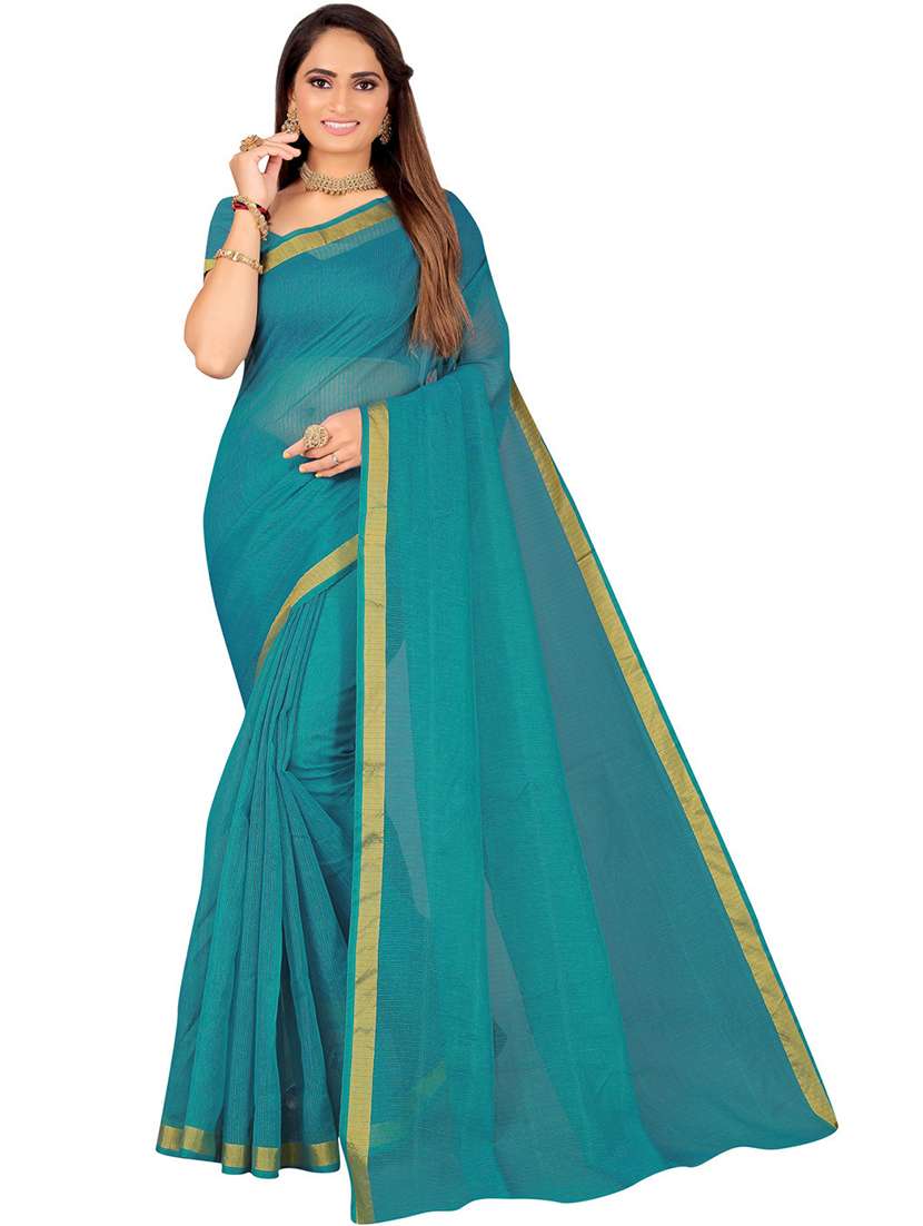 pack of 2 bordered saree with blouse - 21397049 -  Standard Image - 2