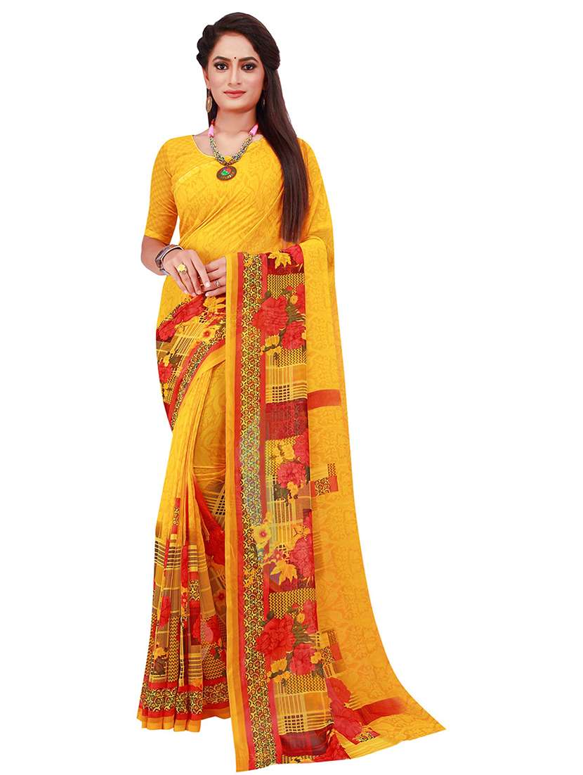 women pack of 2 printed saree with blouse - 21397067 -  Standard Image - 2