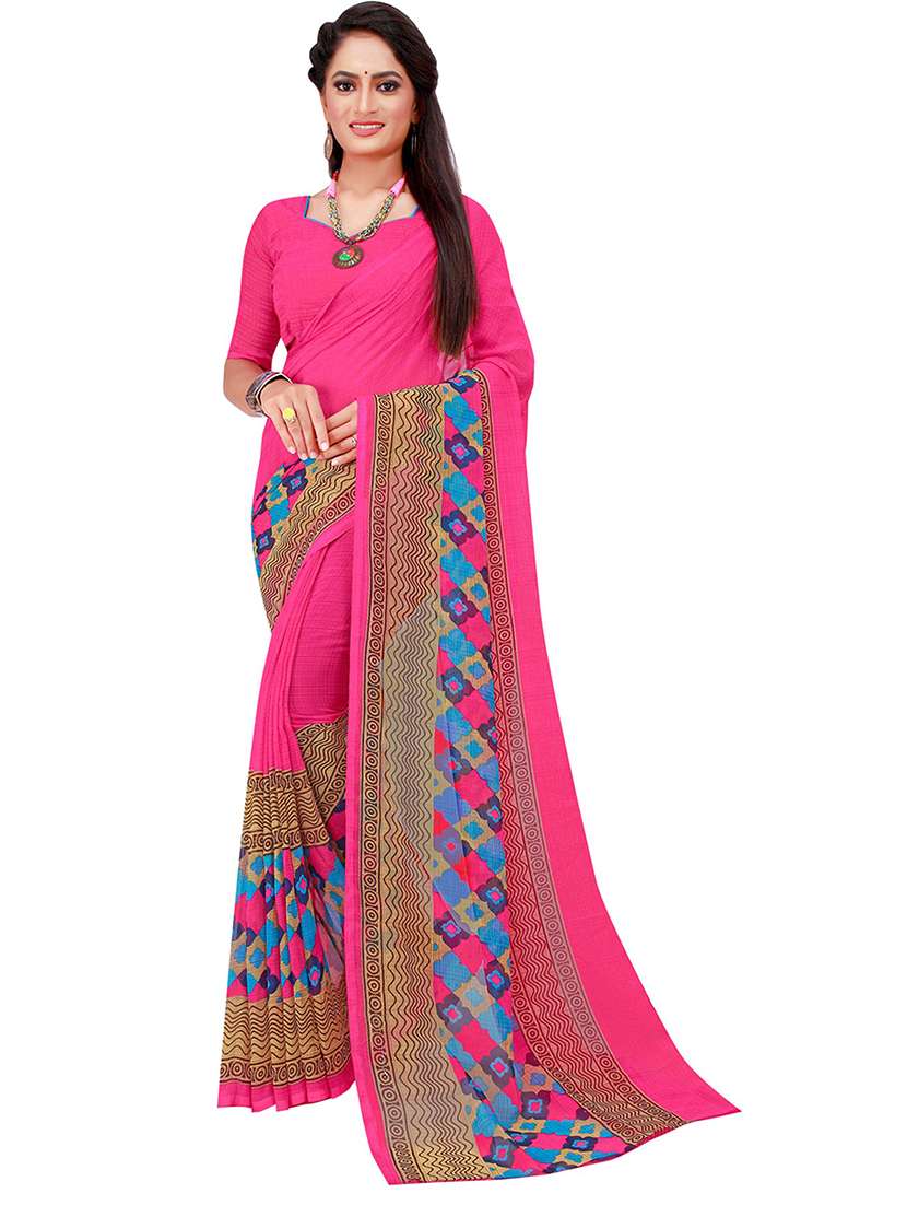 pack of 2 printed saree with blouse - 21397118 -  Standard Image - 2