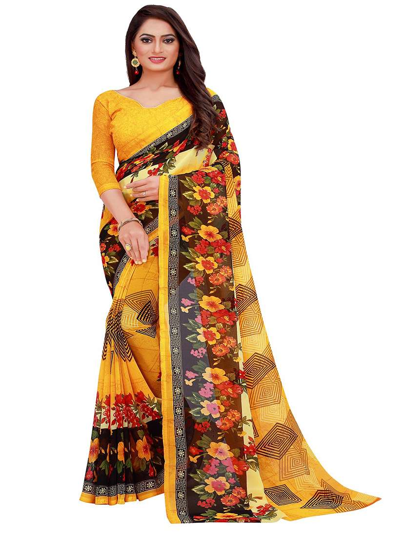 pack of 2 printed saree with blouse - 21397176 -  Standard Image - 2