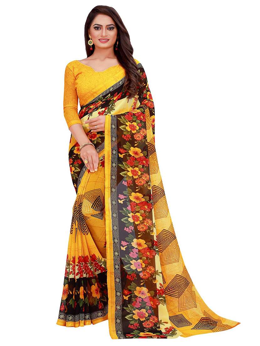 pack of 2 printed saree with blouse - 21397225 -  Standard Image - 2