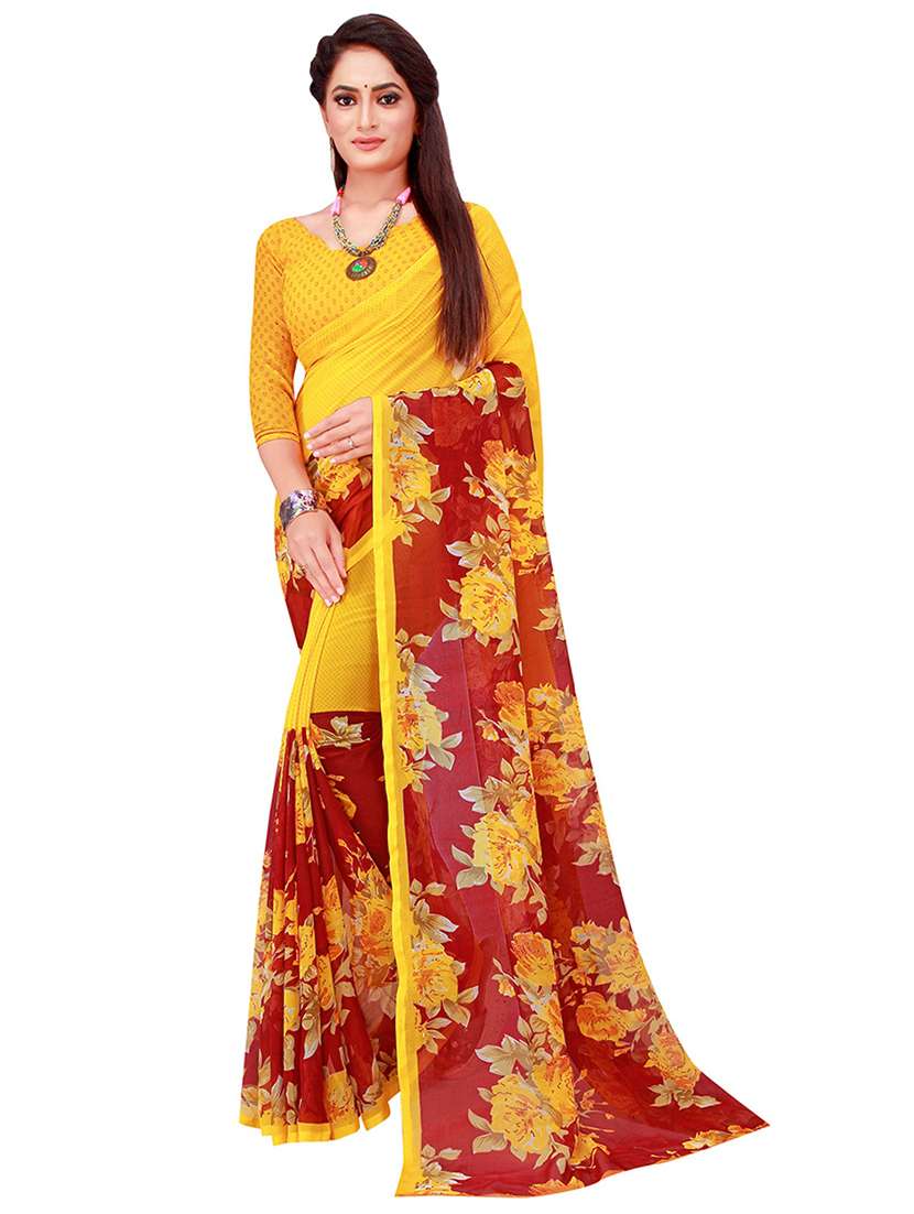 pack of 2 printed saree with blouse - 21397229 -  Standard Image - 2