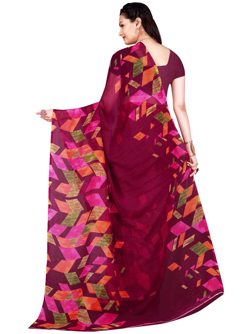 pack of 2 printed saree with blouse - 21397232 -  Standard Image - 2
