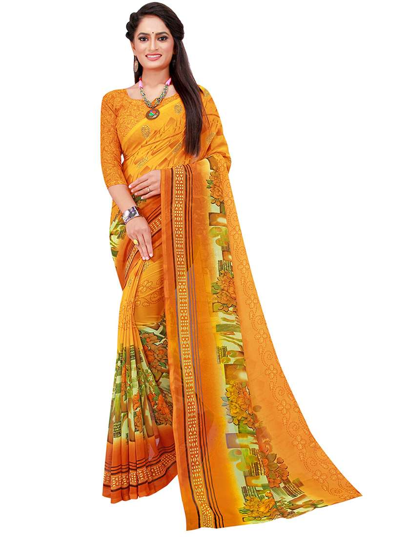 pack of 2 printed saree with blouse - 21397247 -  Standard Image - 2
