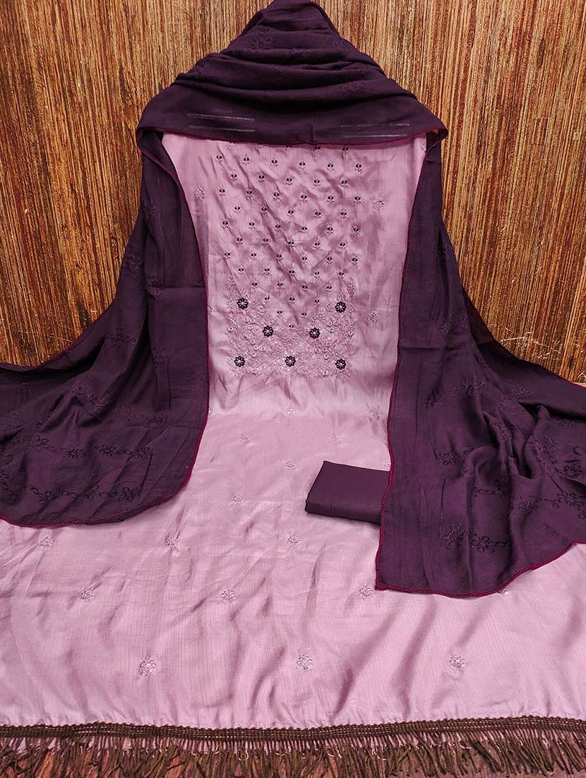 women embroidered unstitched suit set - 21397344 -  Standard Image - 2