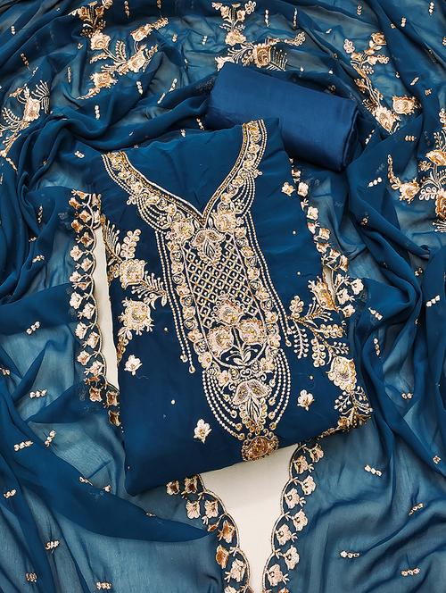 women embroidered unstitched suit set - 21397346 - Standard Image - 0