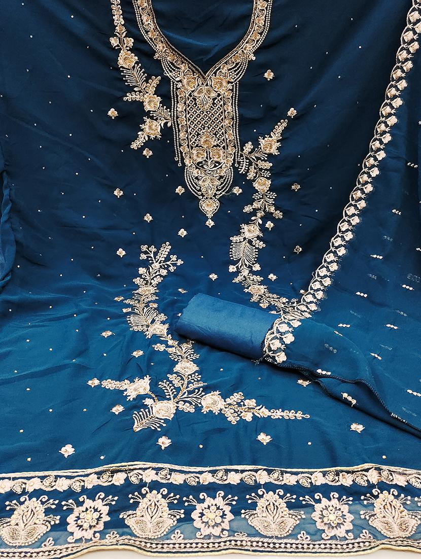 women embroidered unstitched suit set - 21397346 - Standard Image - 2