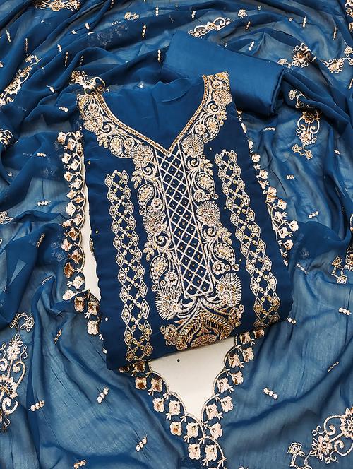women embroidered unstitched suit set - 21397349 -  Standard Image - 0