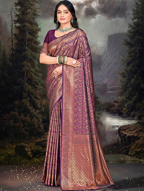 women self design banarasi saree with blouse - 21397374 -  Standard Image - 0