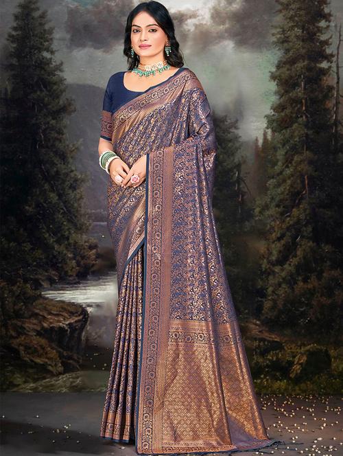 women self design kanjivaram saree with blouse - 21397375 - Standard Image - 0