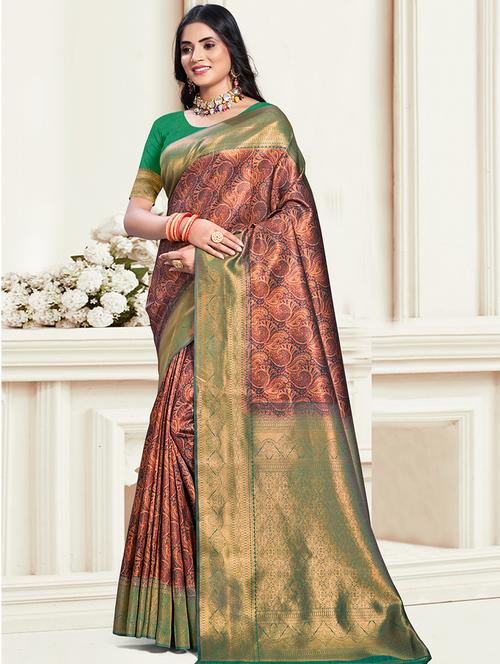 women self design banarasi saree with blouse - 21397416 -  Standard Image - 0