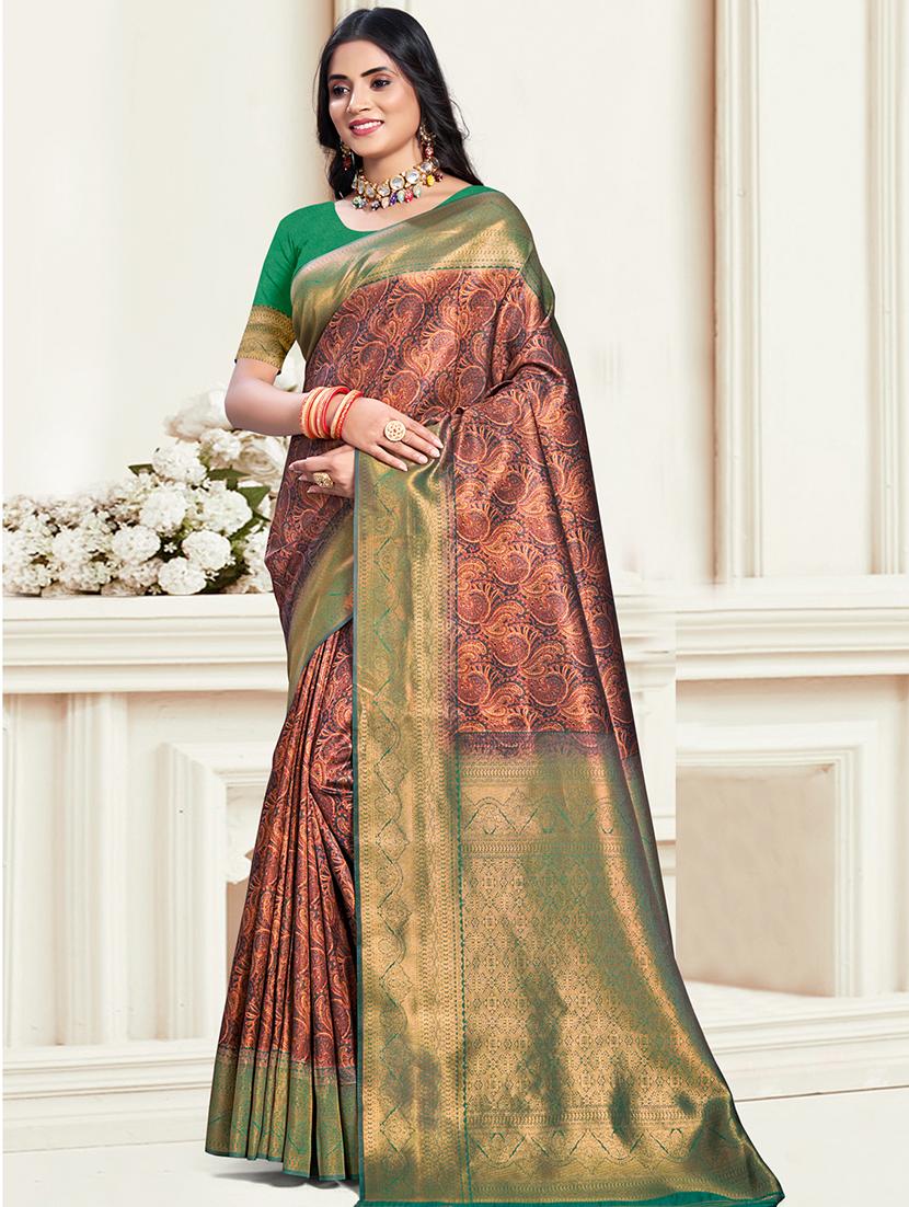 women self design banarasi saree with blouse - 21397416 -  Zoom Image - 0