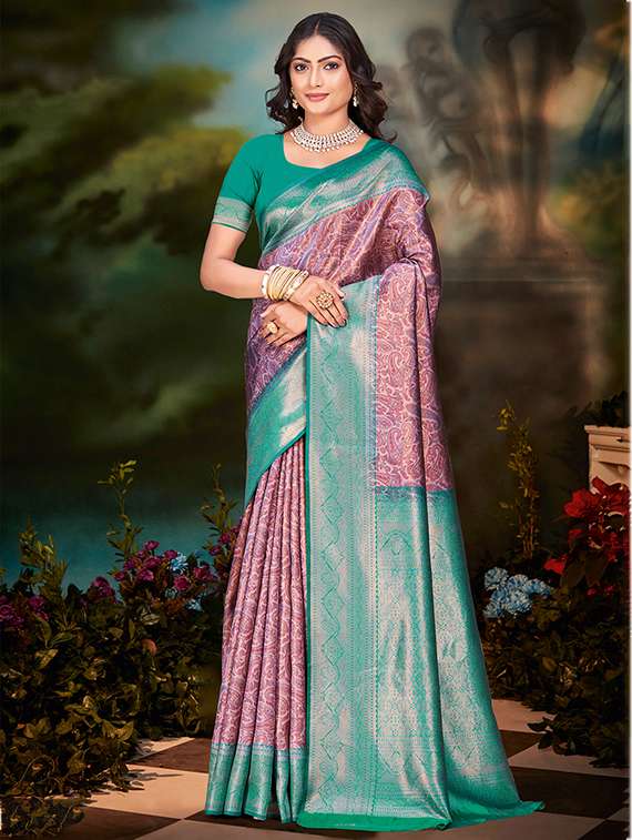women self design banarasi saree with blouse
