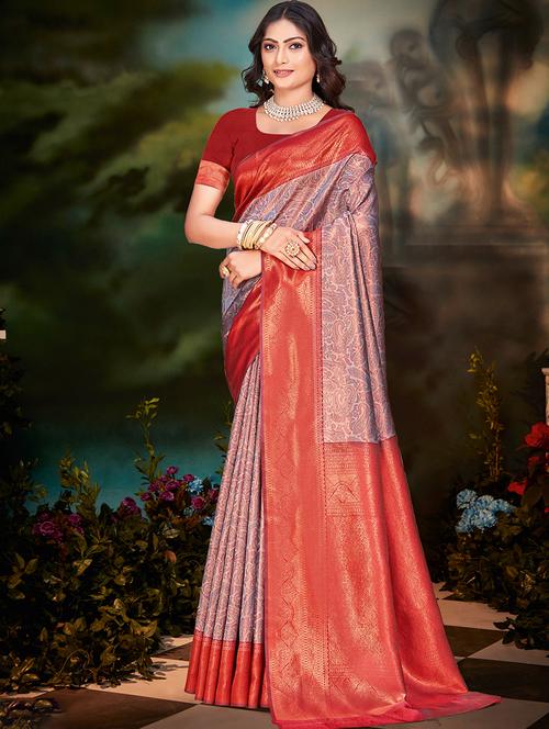 women self design banarasi saree with blouse - 21397432 -  Standard Image - 0