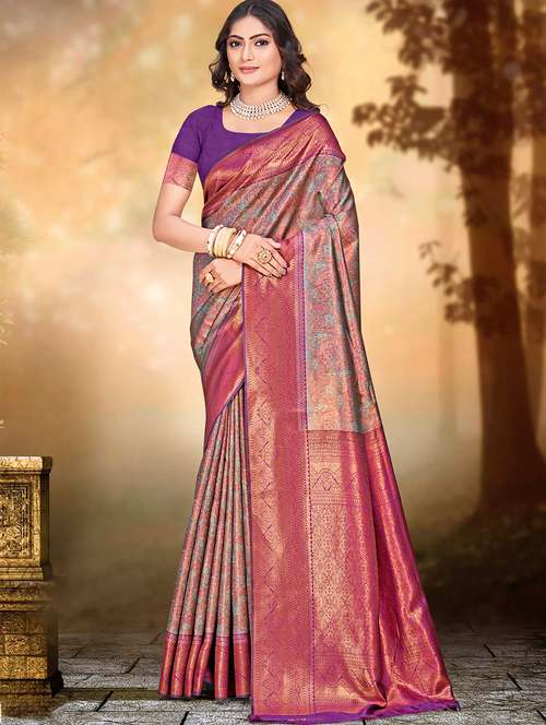 women self design banarasi saree with blouse - 21397433 -  Standard Image - 0