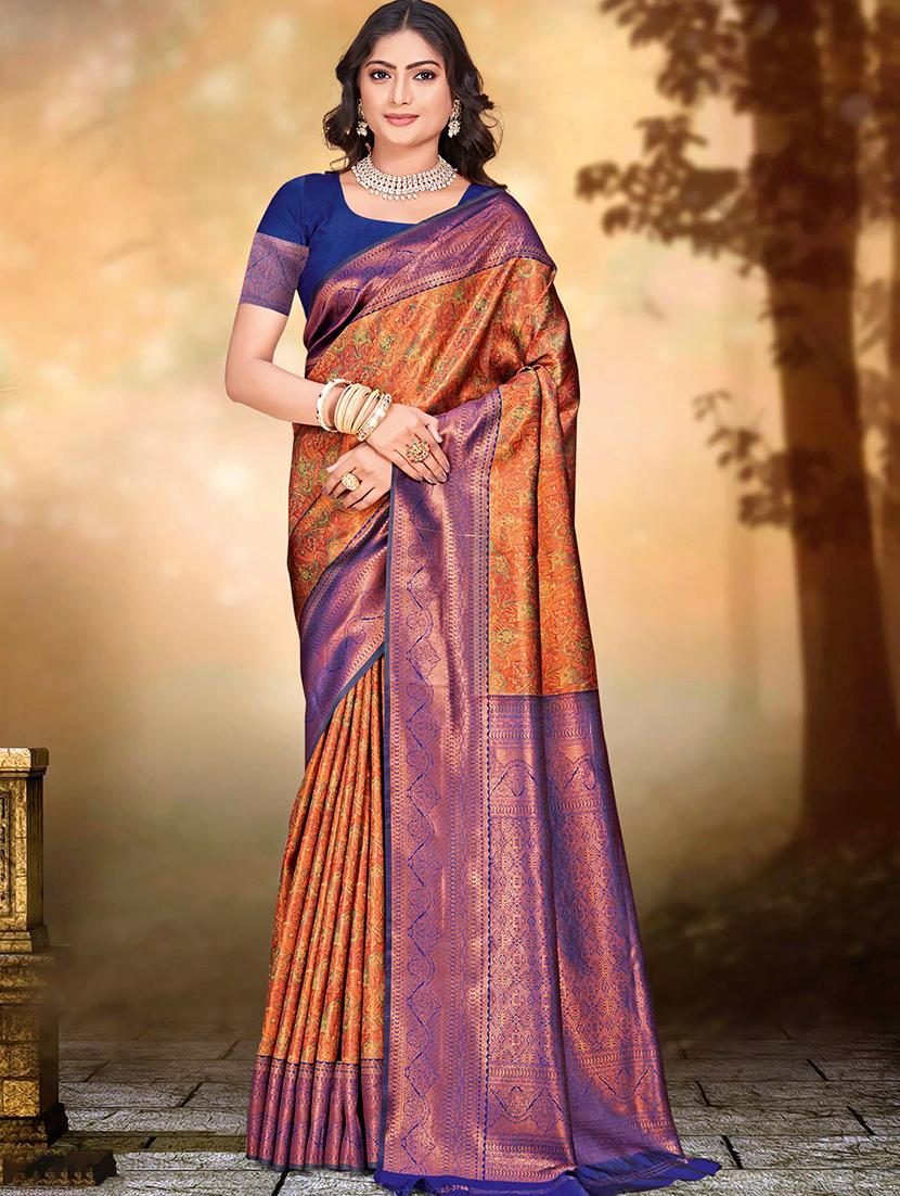 women self design banarasi saree with blouse - 21397435 -  Zoom Image - 0