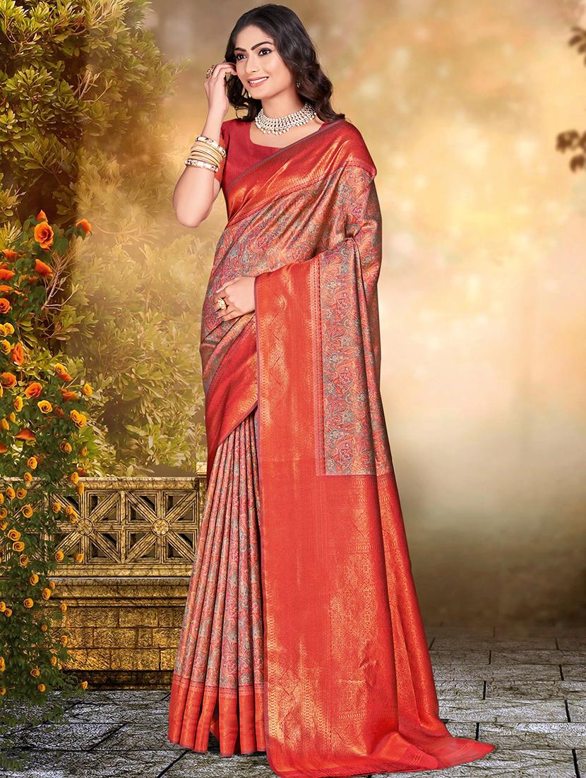 women self design banarasi saree with blouse - 21397437 -  Zoom Image - 0