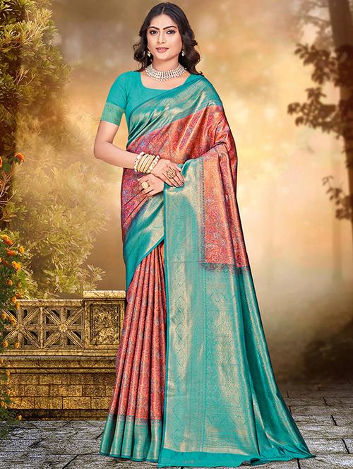 women self design banarasi saree with blouse - 21397438 -  Standard Image - 0