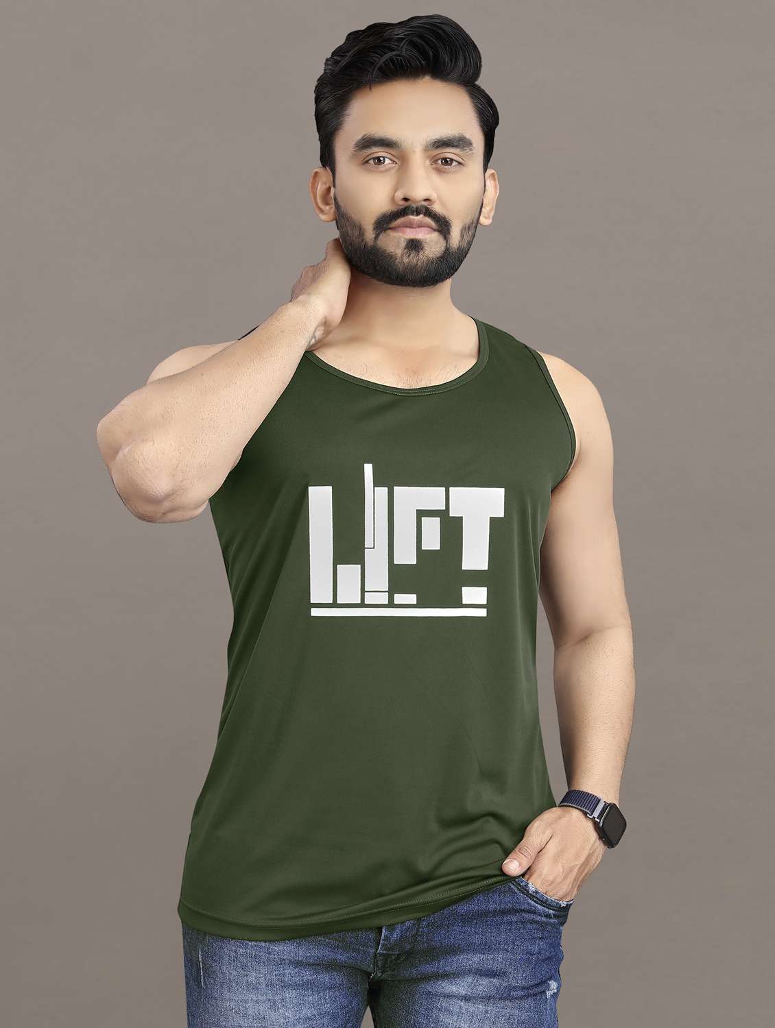 men's pack of 2 printed vest - 21397482 -  Standard Image - 2