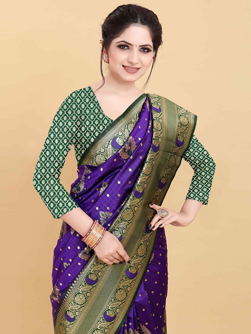 women self-designed banarasi saree with blouse - 21397516 - Standard Image - 2