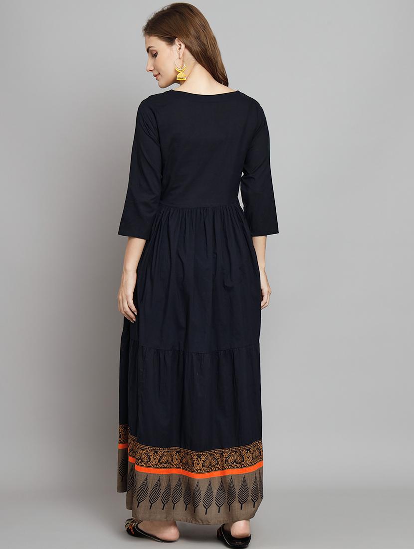 navy blue embroidered regular shrug - 21398319 - Standard Image - 2