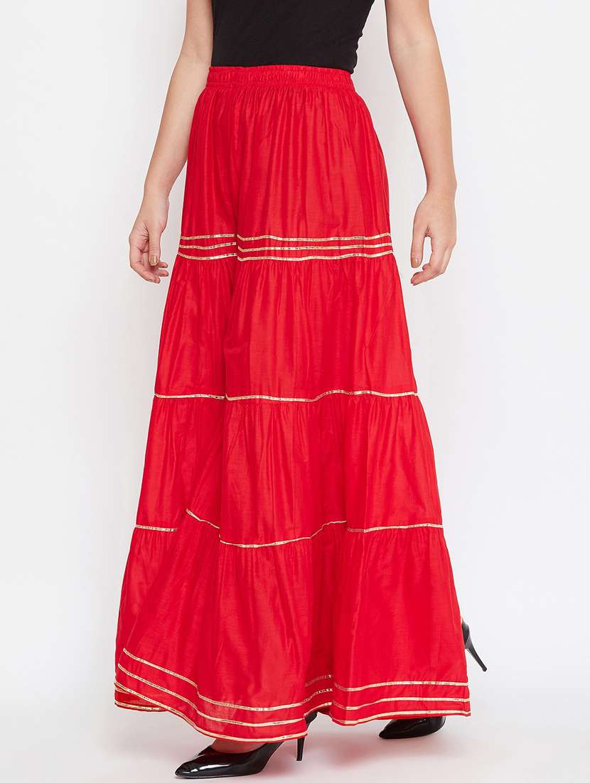 women mid-rise self-designed flared palazzo - 21399273 -  Standard Image - 2