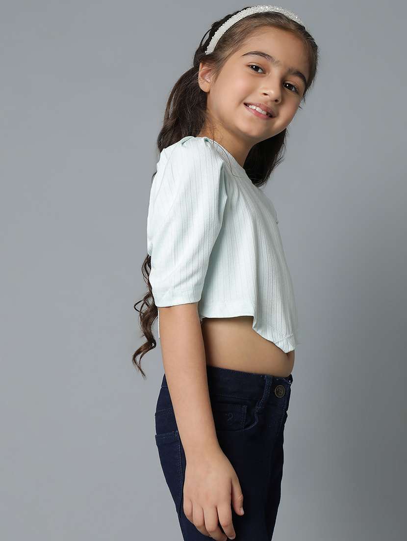 girls light blue viscose top - 21399291 -  Standard Image - 2