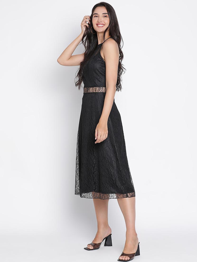women lace detailed halter neck dress - 21399315 - Standard Image - 2