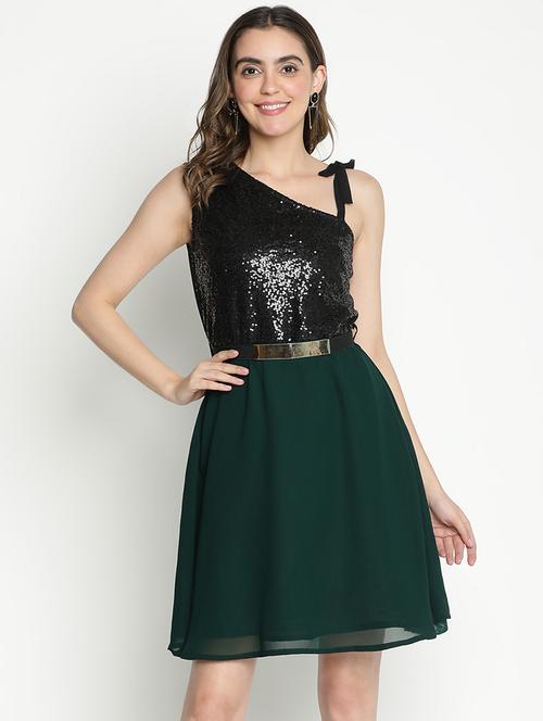 multicolored self-designed fit & flare dress - 21399388 -  Standard Image - 0