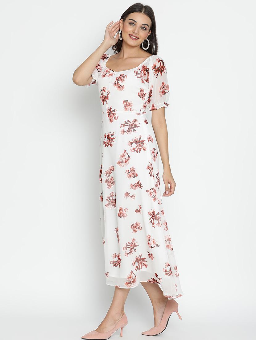 women white polyester a-line dress - 21399434 - Standard Image - 2