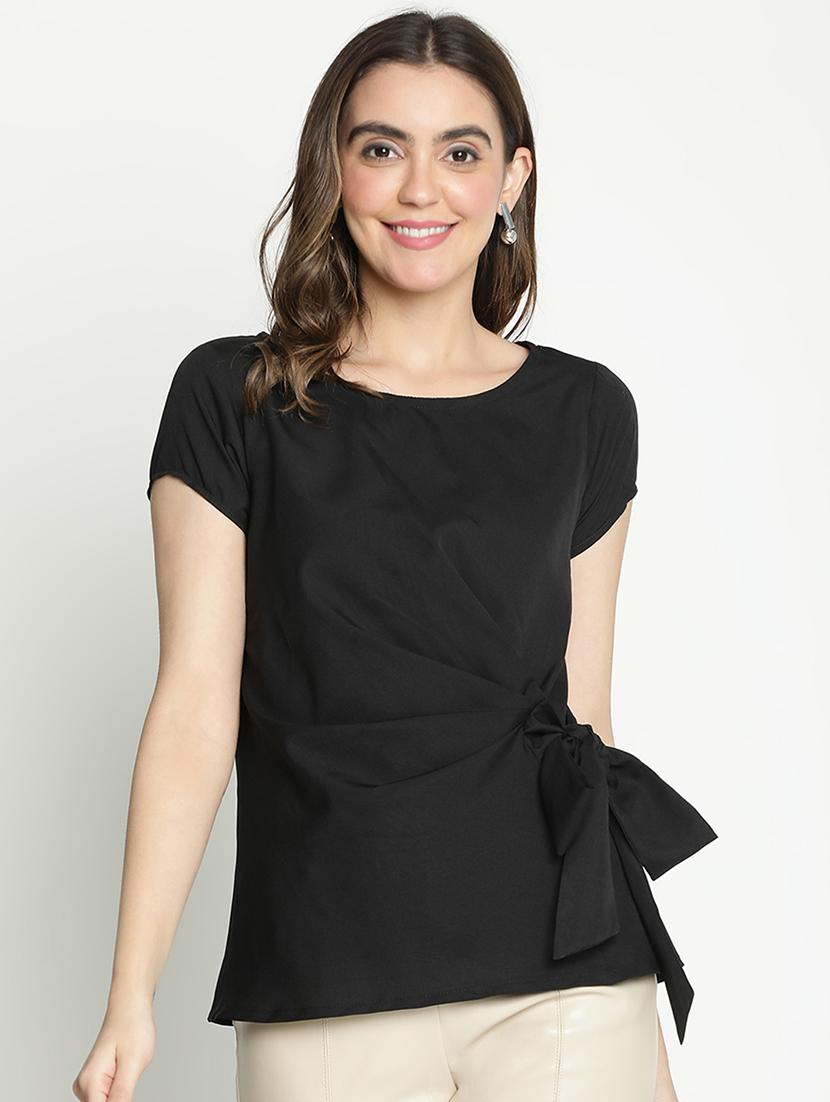 women black polyester regular top - 21399452 -  Zoom Image - 0