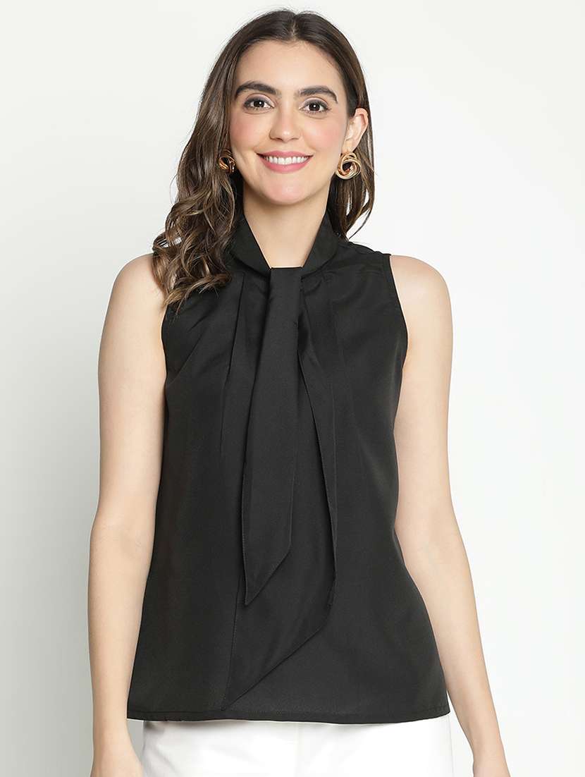 black solid regular top
