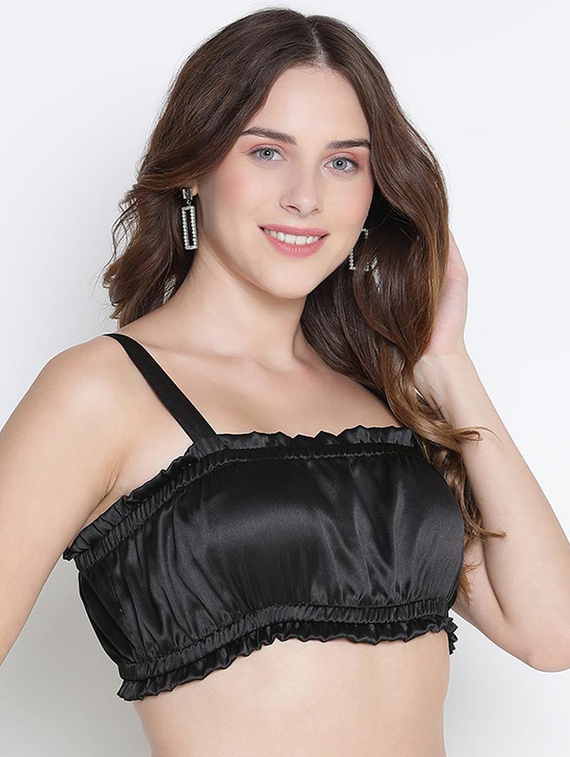 black solid crop top - 21399474 - Standard Image - 2