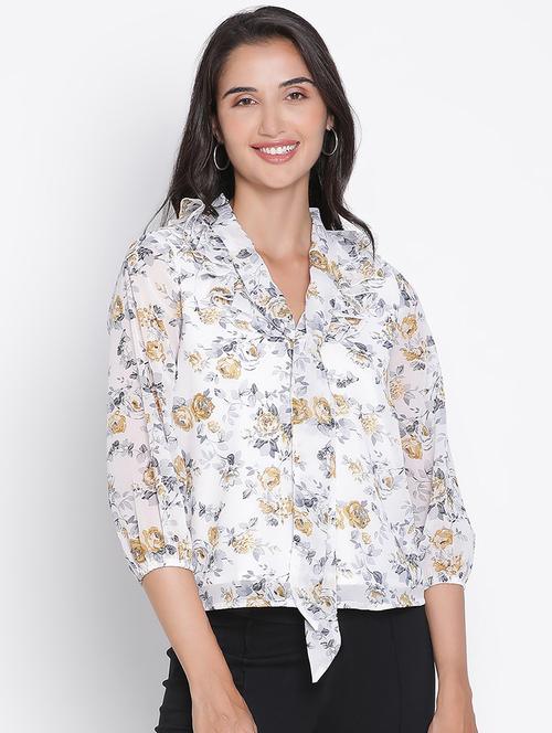 women white polyester regular top - 21399486 -  Standard Image - 0