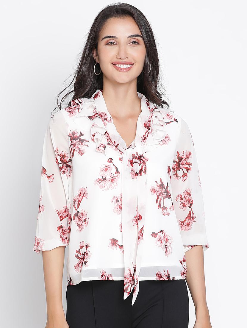 women white polyester regular top - 21399488 -  Zoom Image - 0
