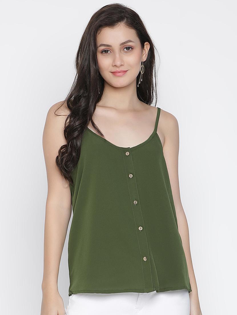 women green polyester regular top - 21399495 - Zoom Image - 0
