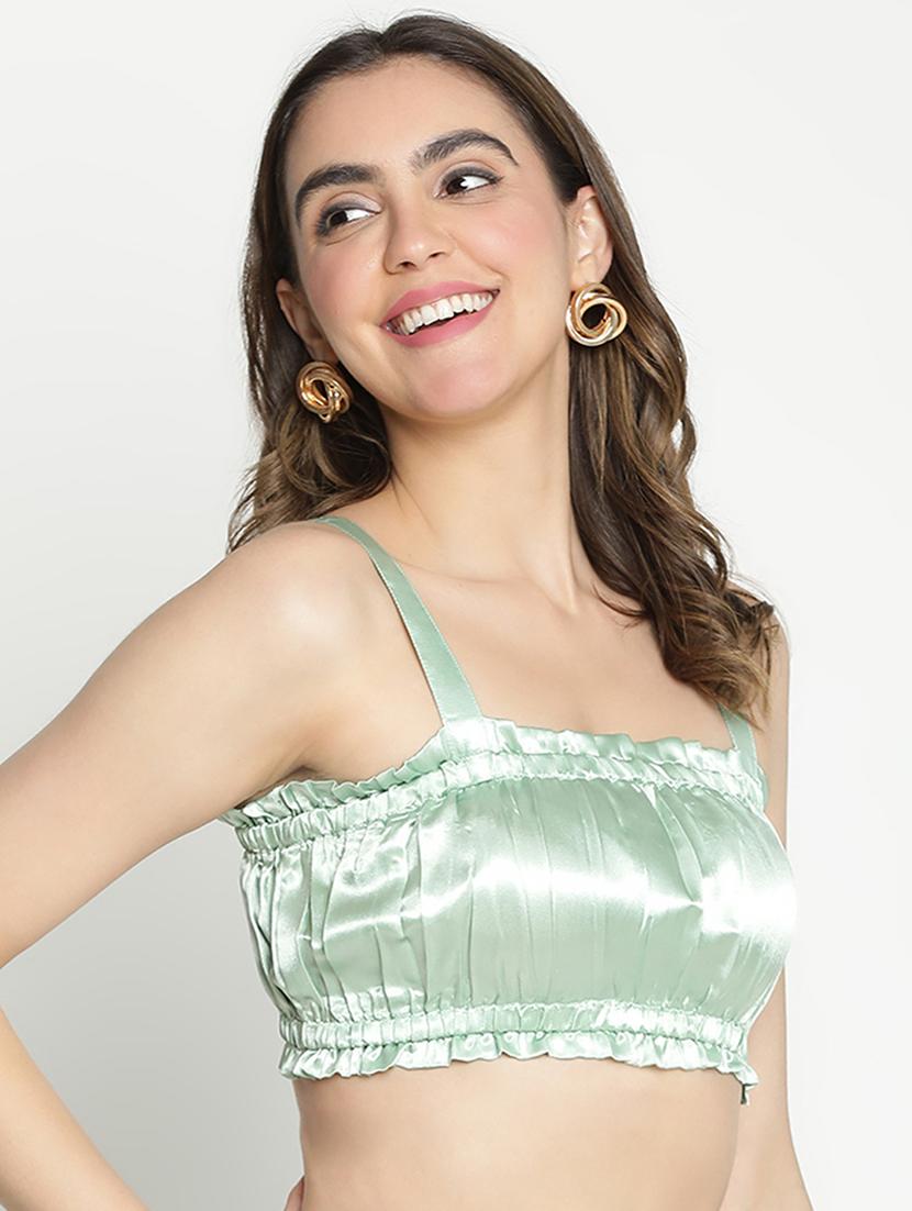 neo mint solid crop top - 21399497 - Standard Image - 2