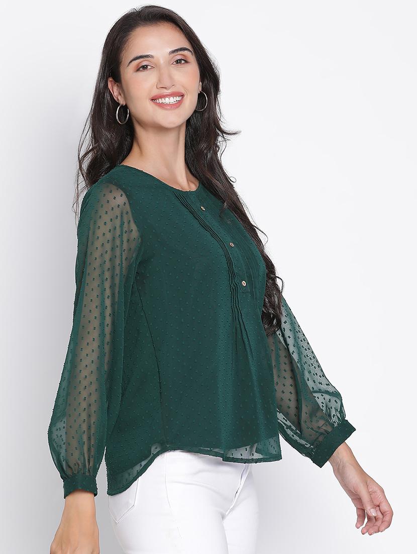 green self-designed regular top - 21399498 - Standard Image - 2