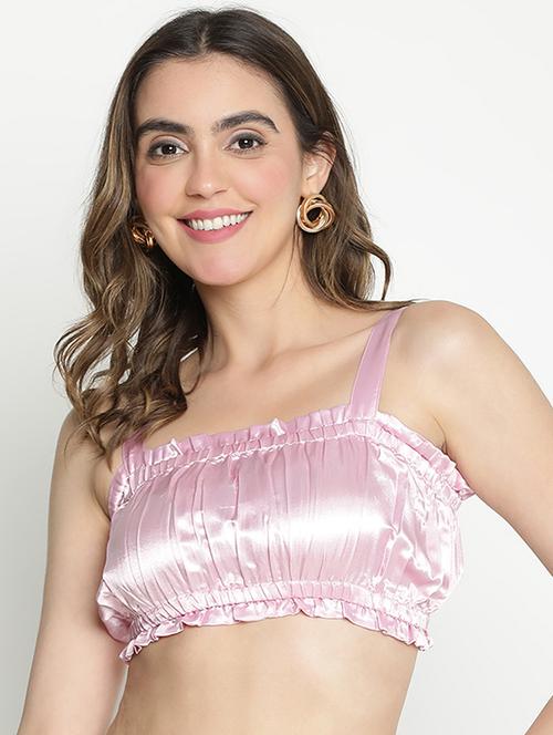 pink solid crop top - 21399517 -  Standard Image - 0