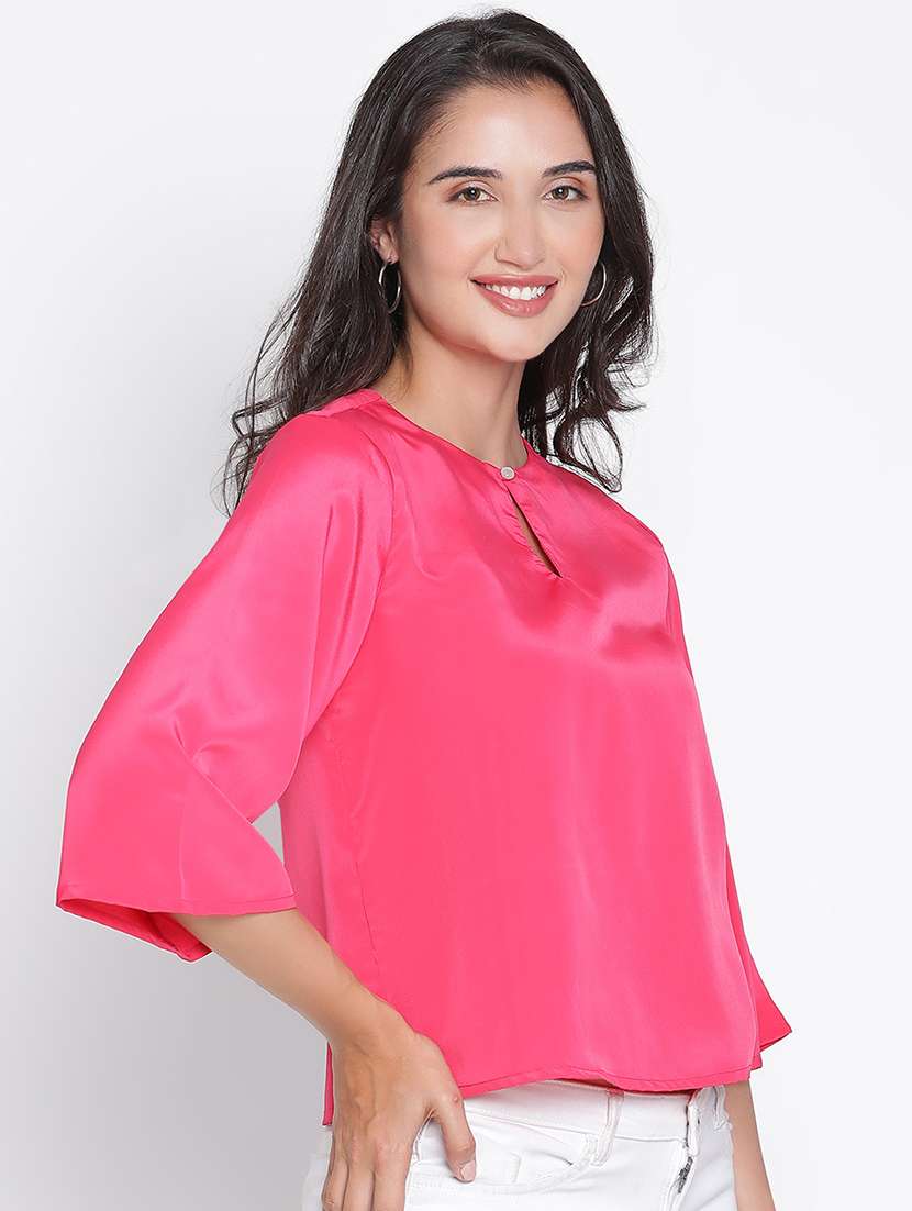 pink solid regular top - 21399519 -  Standard Image - 2