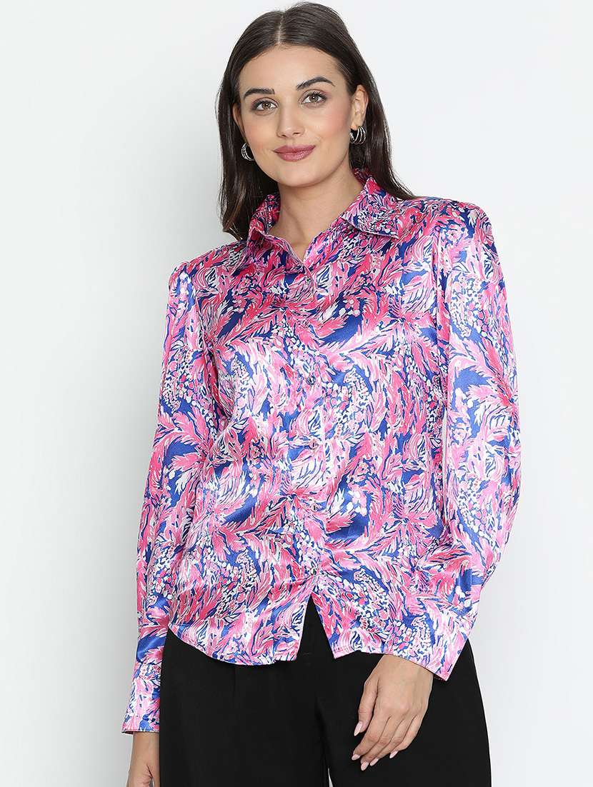 women blue polyester regular shirt - 21399529 - Zoom Image - 0